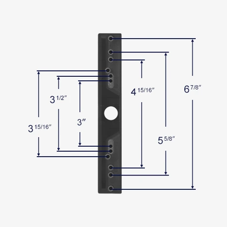 Hole center dimensions for 82-306