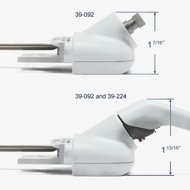 Side profile view with measurements