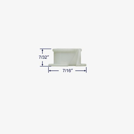 Side profile view with measurements