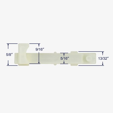 Additional measurements for the 91-175 Newell Slide Latch Pair