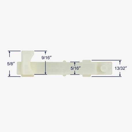 Additional measurements for the 91-175 Newell Slide Latch Pair