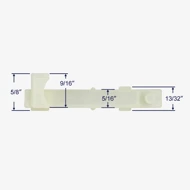 Additional measurements for the 91-175 Newell Slide Latch Pair