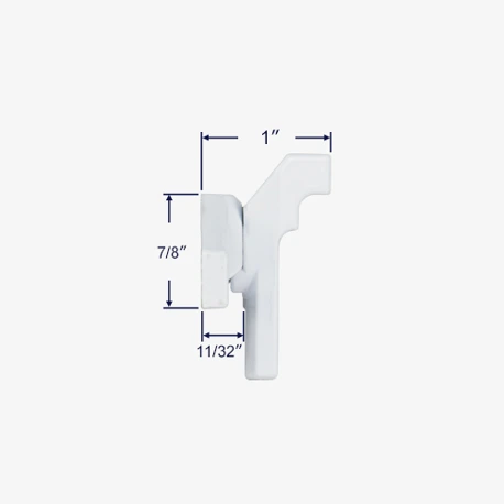 Alternate view of 38-064 Cam handle lock with dimensions