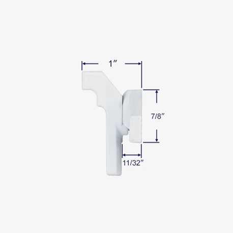 Alternate view of 38-065 Cam handle lock with dimensions