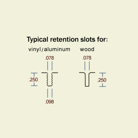 Retention slot for the 58-053 bubble seal