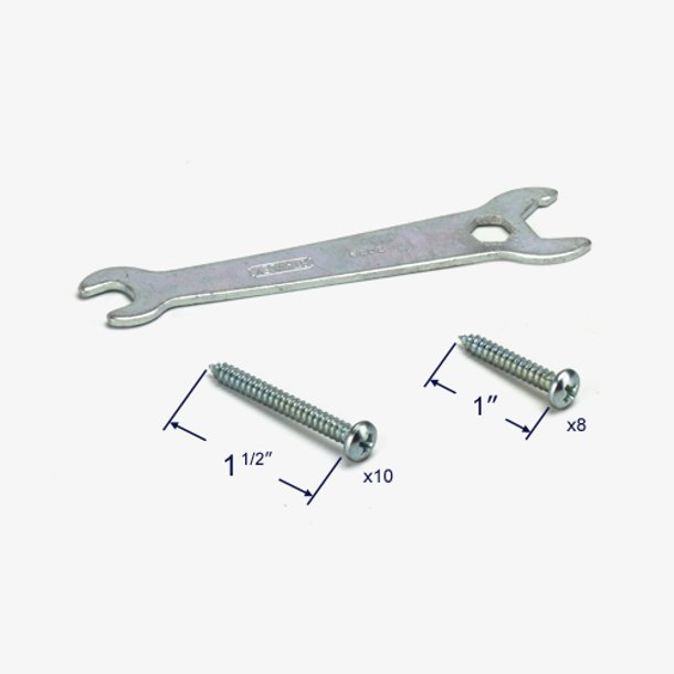 Included hardware for 23-176s Heavy Duty Hanger