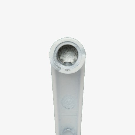 Close up of the gear hole of the 39-104 window operator crank handle.