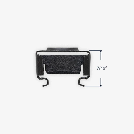 Side profile view with measurements