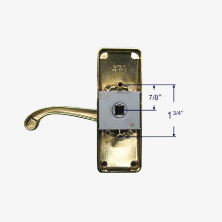 View of the back of the handle of the 40-058 storm door handle set