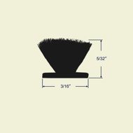 Dimensions for 58-001 white wool pile