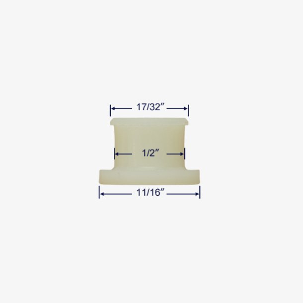 Side profile view with measurements
