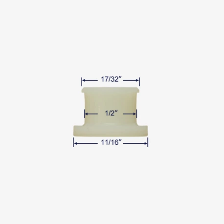 Side profile view with measurements
