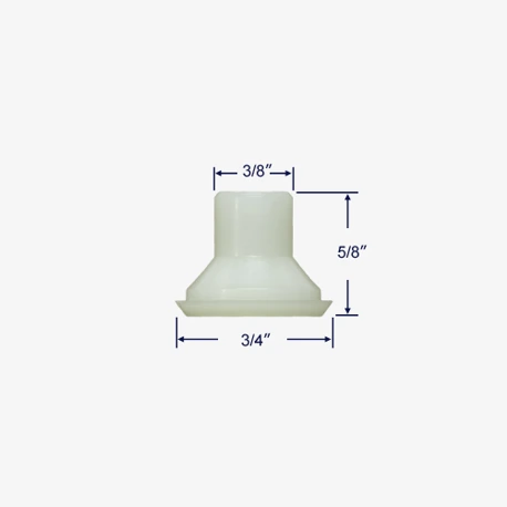 Side profile view with measurements