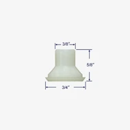 Side profile view with measurements