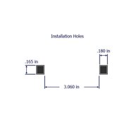 Diagram of installation holes for 70-097