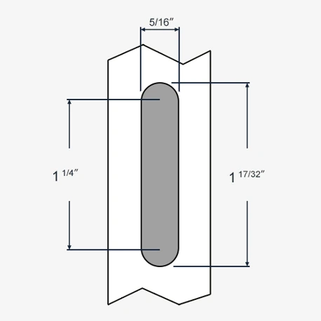 Diagram of the cutout for the 26-362 vent latch