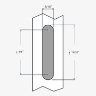 Diagram of the cutout for the 26-362 vent latch