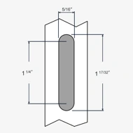 Diagram of the cutout for the 26-362 vent latch