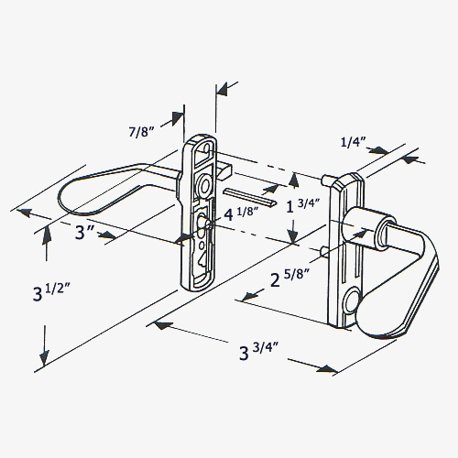 Diagram of handle set 40-028