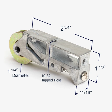 Measurements of the 81-002 Weather Tight sliding door roller.