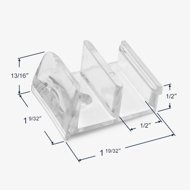 Dimensions for 10-122 Clear shower door guide