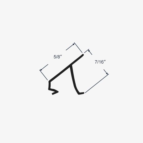 Profile view and dimensions for 55-211