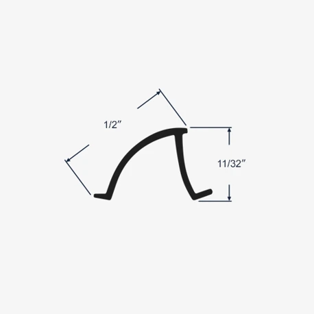 Profile dimensions of 55-212
