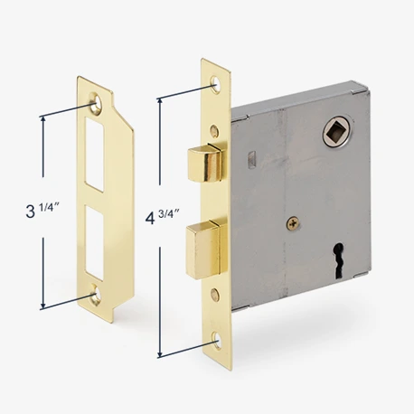 DImensions of mortise and strike plate