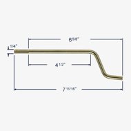 Dimensions for the 39-268 handle