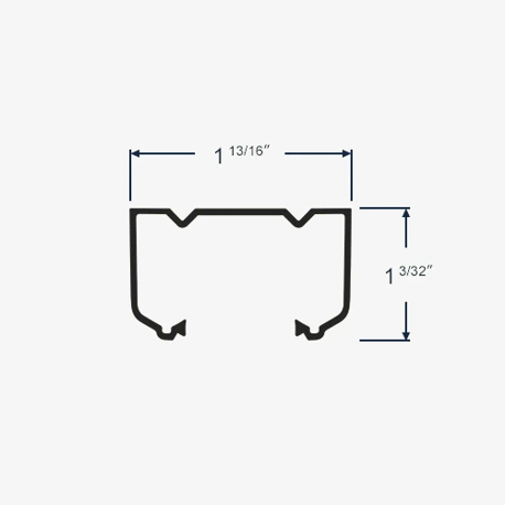 View of profile and dimensions for 23-601