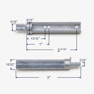 Dimensions for the 26-468 pivot bar set