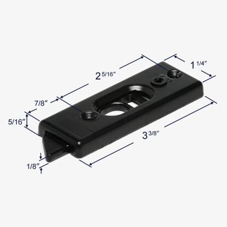 SWISCO.com: Black Metal Neutral Tilt Latch, 2-5/16