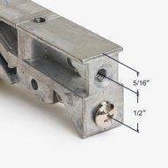 The distance between the two threaded holes and the distance from the top threaded hole to the top of the housing of the 81-002.
