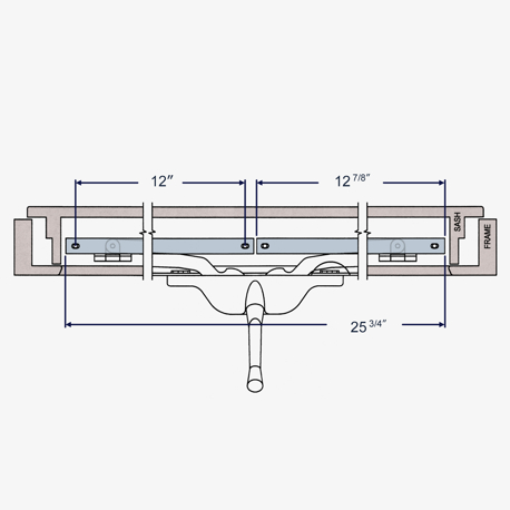 Diagram of 39-583 shown installed (Operator not included)