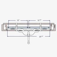 Diagram of 39-583 shown installed (Operator not included)