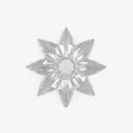 Clear Decorative Star Rosette, 1-1/8"