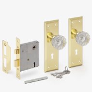 Standard Interior Mortise Lockset, Crystal Knob