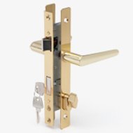 Complete Mortise Lockset, Brass