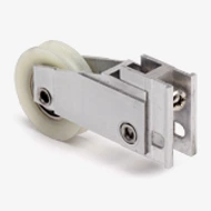 Sliding Door Roller, 1-11/16"dia. Nylon Concave BB Thumbnail Image