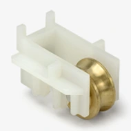 Sliding Window Roller, Concave Brass Wheel Thumbnail Image