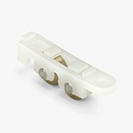 Sliding Window Tandem Brass Roller, 7/16" Flat Wheels