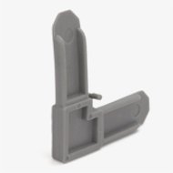 1/4" Square Cut Corner, Gray