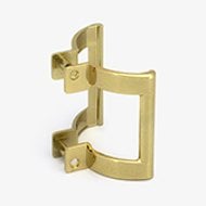2-1/4" Brass Finish Shower Door Pull Handle Set