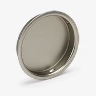 2-1/8" Round Recessed Pull, Nickel Finish Thumbnail Image