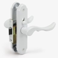 White Mortise Lever Lock