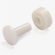 7/16" Flat Nylon Roller with Nylon Axle Pin