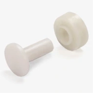 7/16" Flat Nylon Roller with Nylon Axle Pin Thumbnail Image