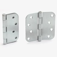 4" Plain Bearing Hinge Pair, Satin Chrome