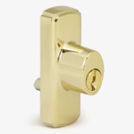 Andersen LH Gliding Door Key Lock, Bright Brass