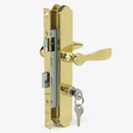 Larson Brass Mortise Lever Set